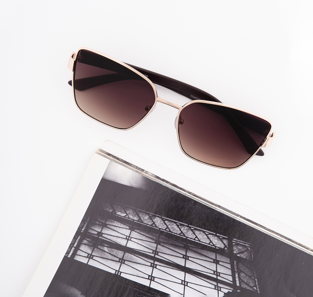 Очки солнцезащитные коричневые-золотые Мармалато, цвет Коричневый-золото #3