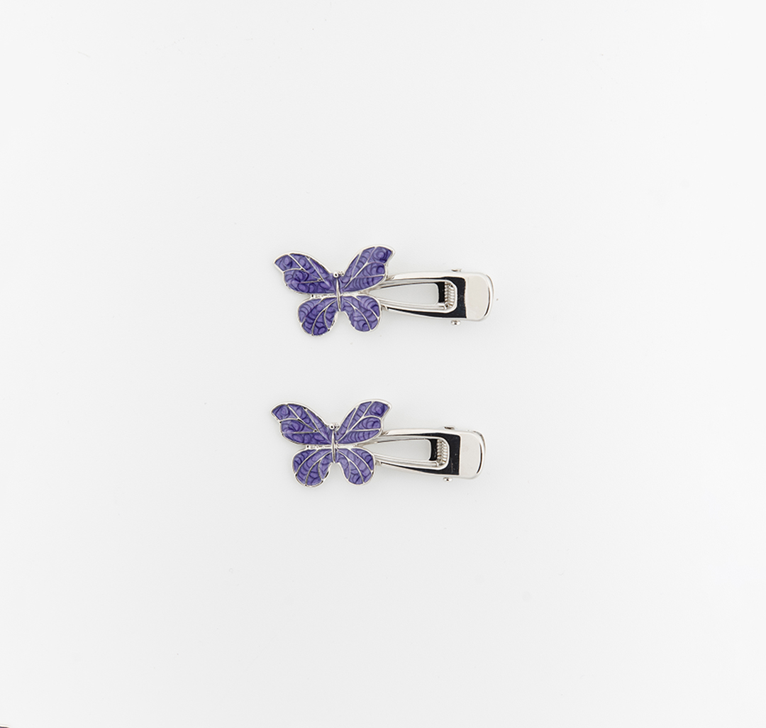 Набор зажимов (2 шт) Мармалато, цвет фиолетовый-серебро #3