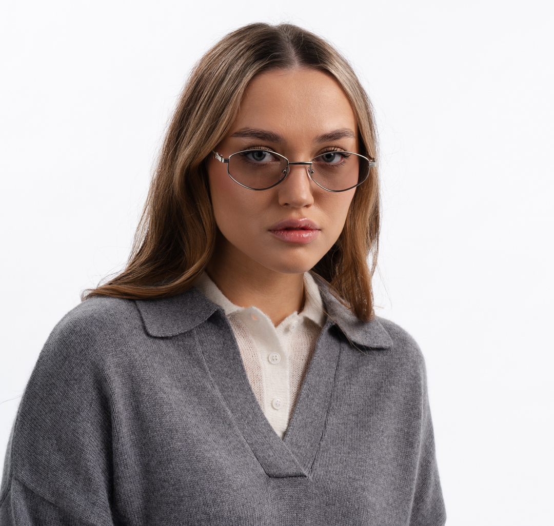 Очки с чехлом Мармалато, цвет Серебро-серый-черный #2