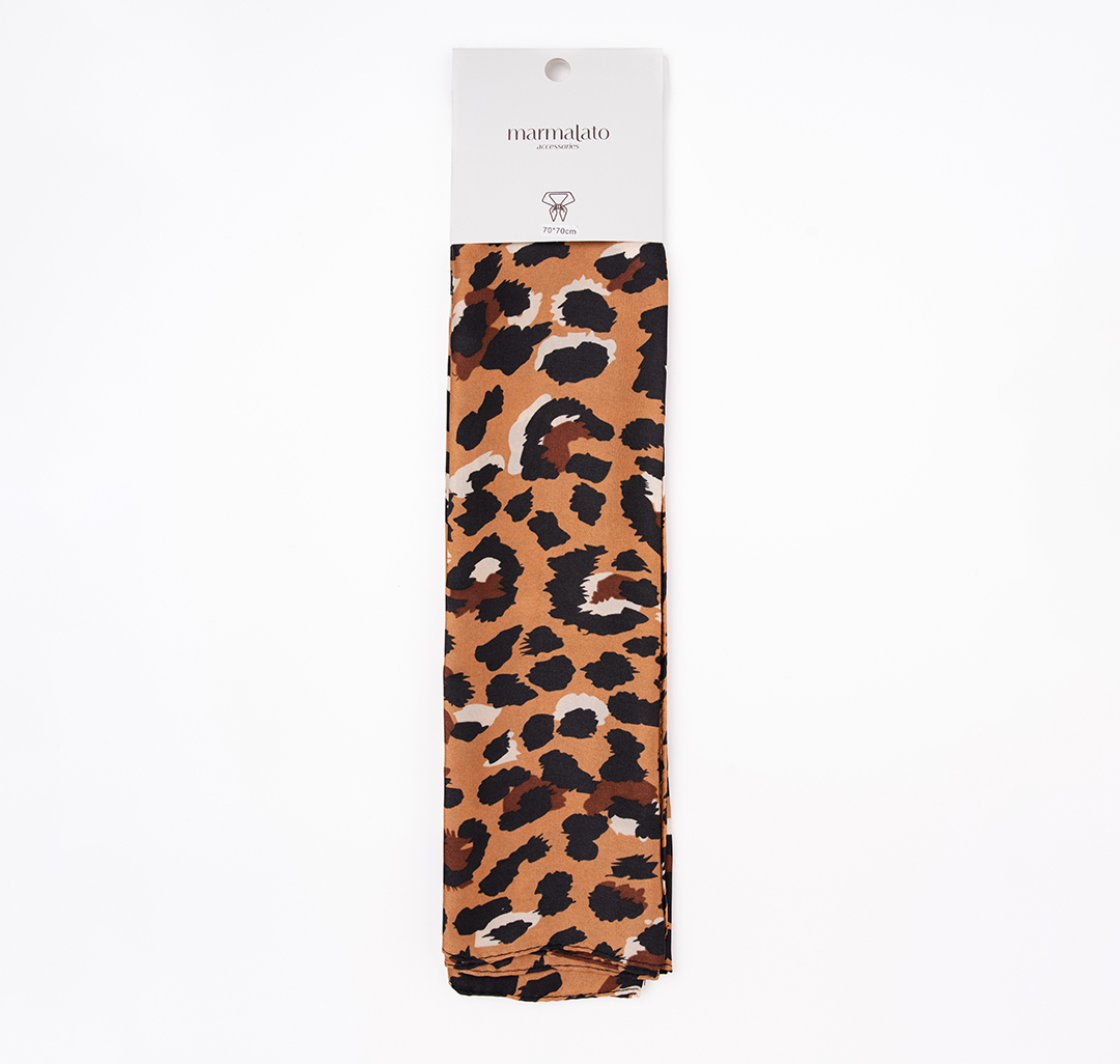 Платок Мармалато, цвет коричневый-черный #4