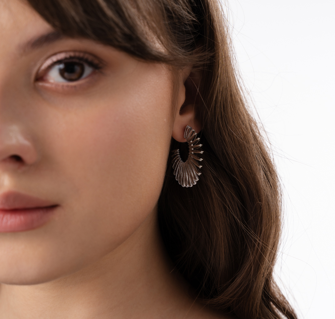 Серьги Мармалато, цвет Белое серебро #4