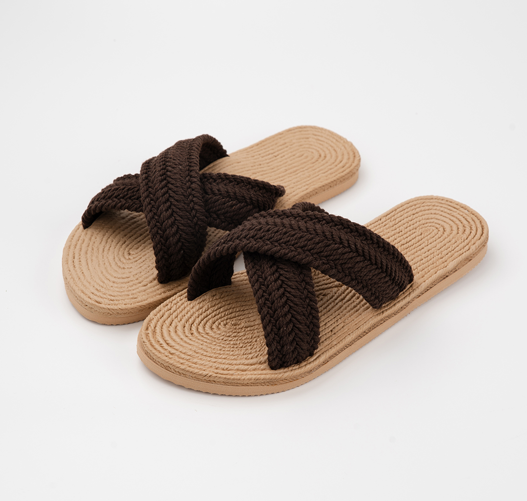 Шлепанцы Мармалато, цвет коричневый-бежевый #2