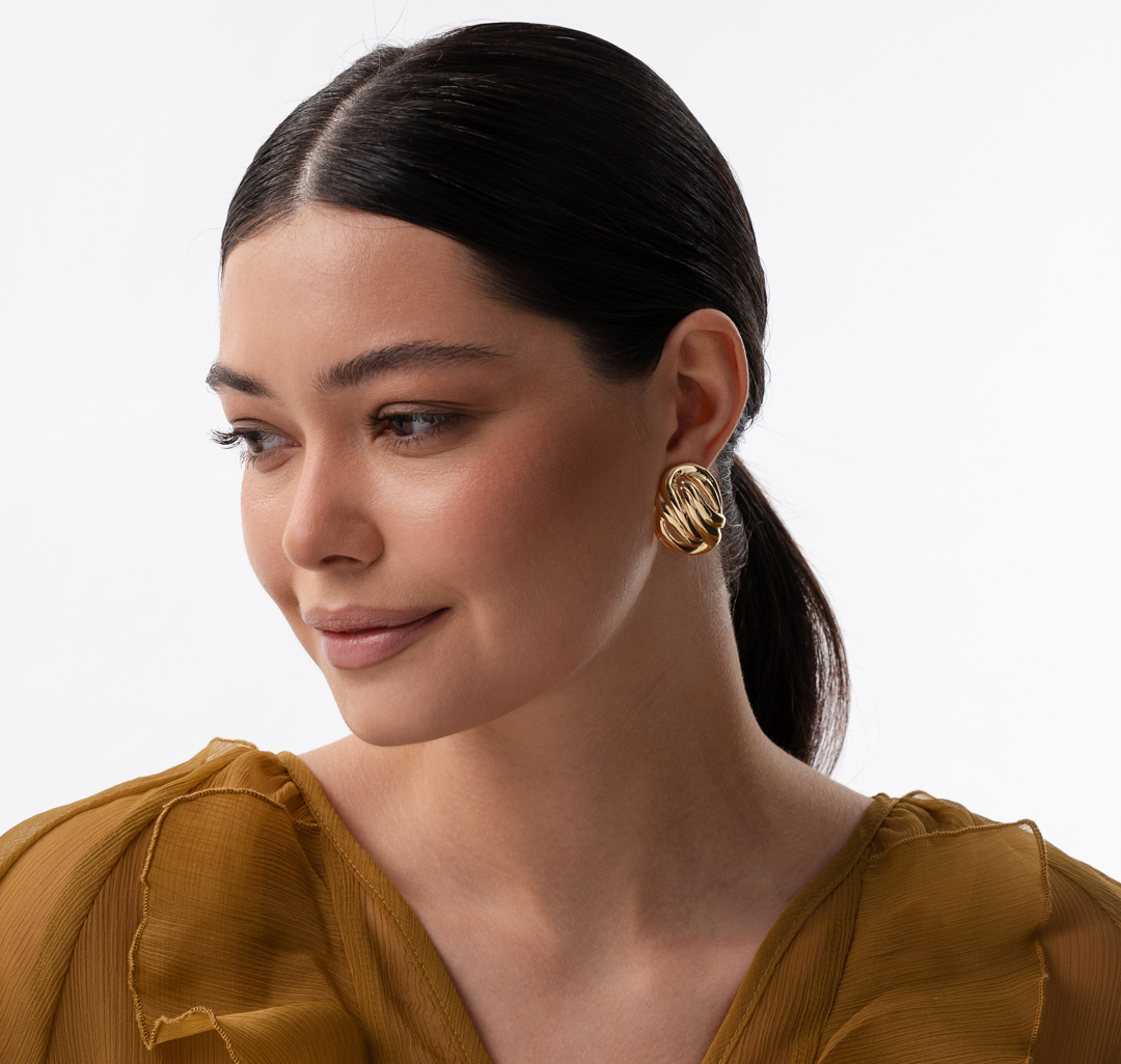 Серьги Мармалато, цвет золото #2