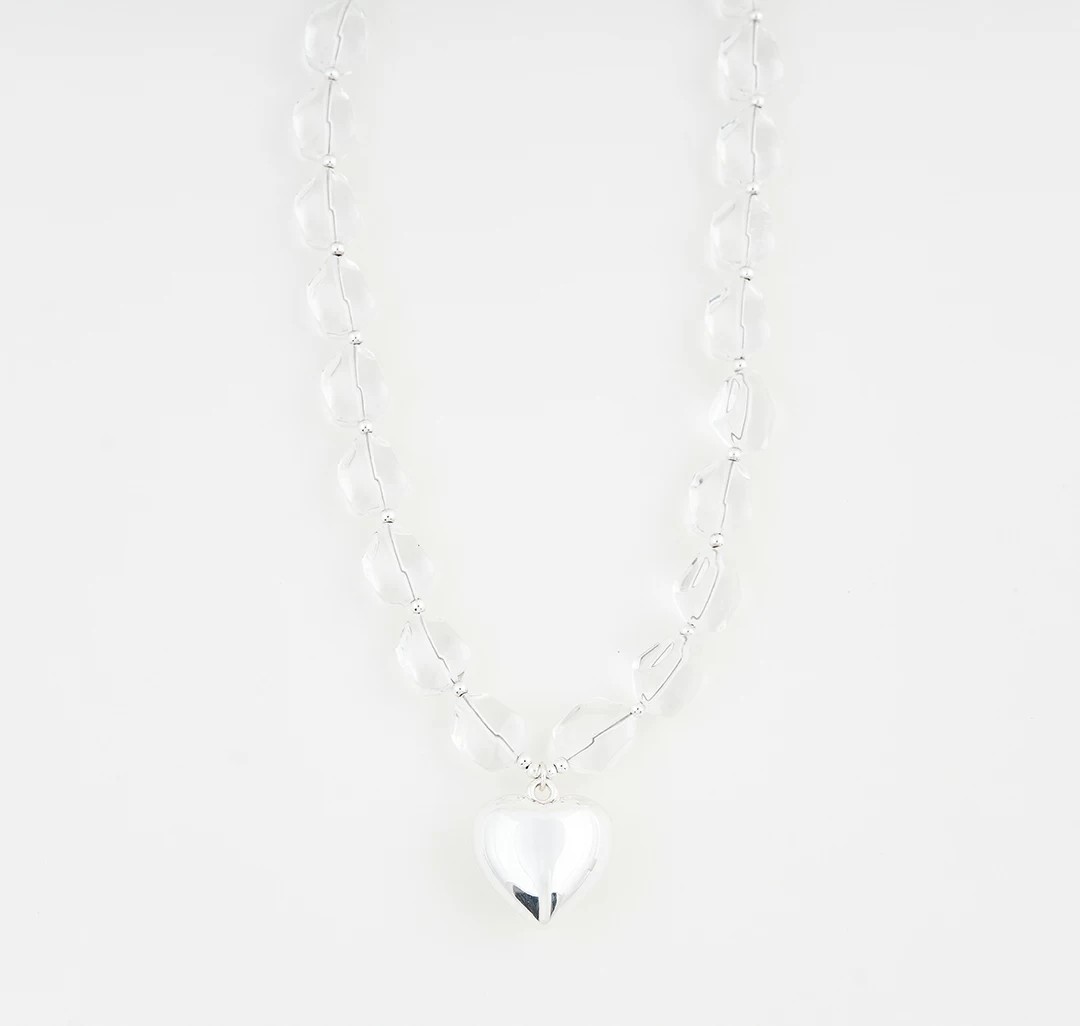 Колье Мармалато, цвет прозрачный-белое серебро #1