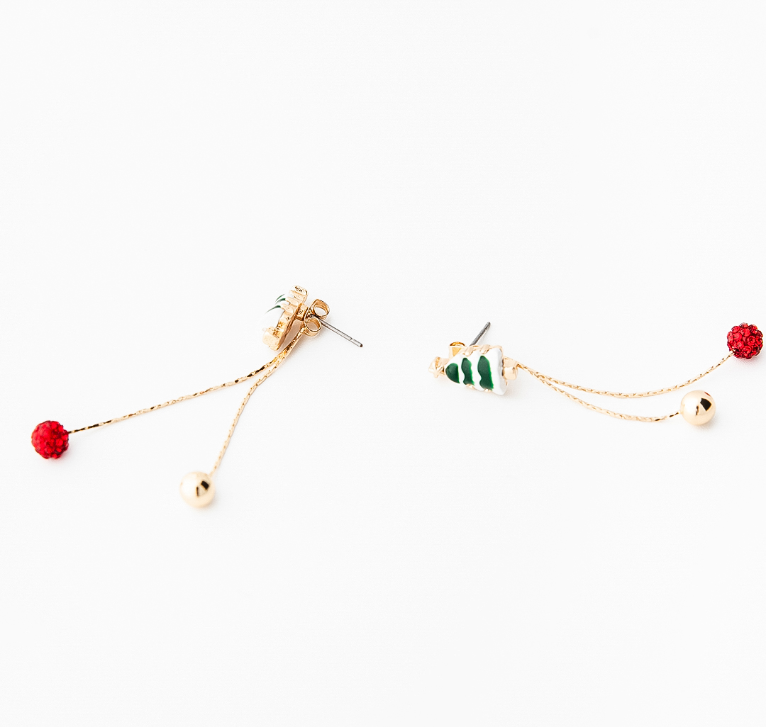 Серьги Мармалато, цвет золото-зеленый-мультиколор #2