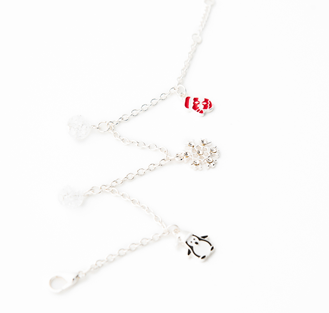 Браслет Мармалато, цвет Белое серебро-красный-мультиколор #2