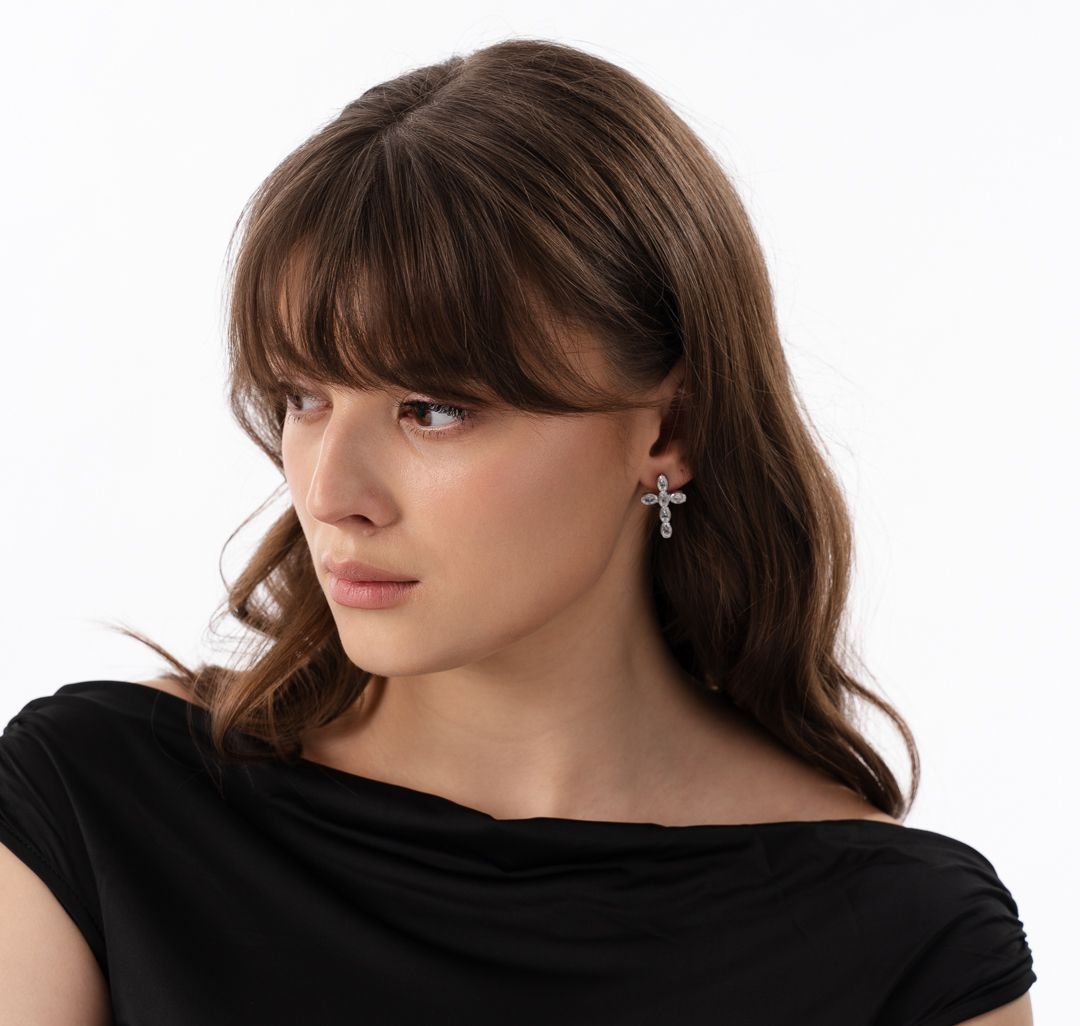 Серьги Мармалато, цвет Серебро-прозрачный #2