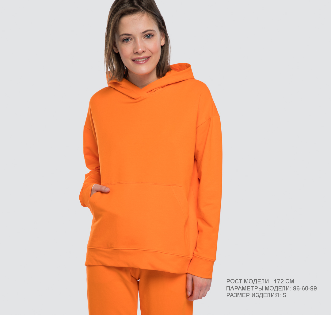 Женское худи свободного кроя Мармалато, цвет Оранжевый #1