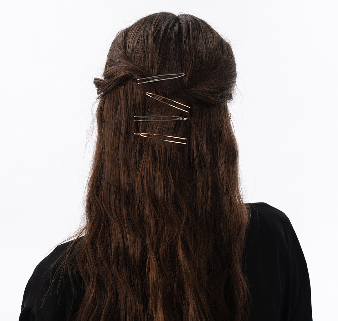 Набор невидимок (6 шт) Мармалато, цвет Золото-серебро-черный #3