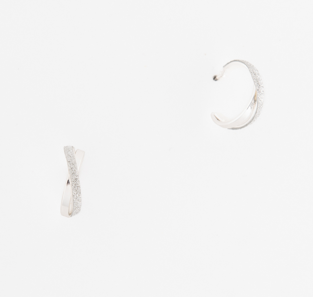 Серьги Мармалато, цвет белое серебро-прозрачный #1