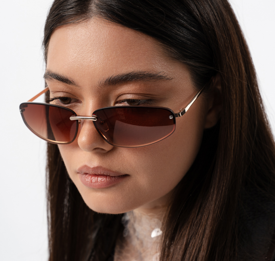 Очки с чехлом Мармалато, цвет коричневый-золото #2