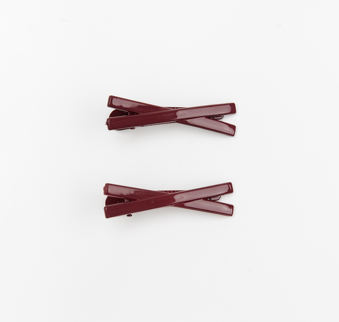 Набор зажимов (2 шт) Мармалато, цвет винный #3