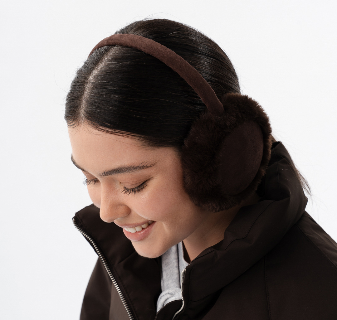 Наушники меховые Мармалато, цвет шоколадный #2