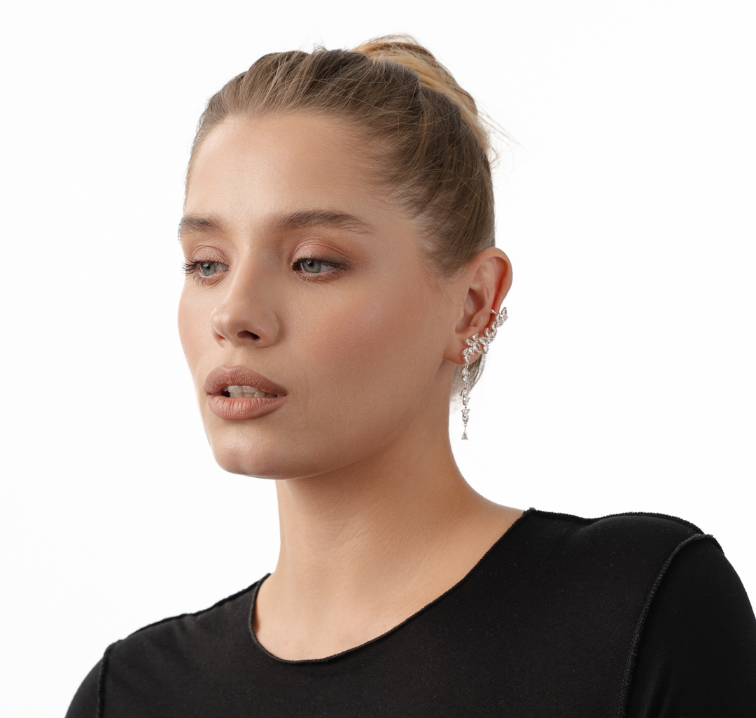 Кафф Мармалато, цвет Белое серебро-прозрачный #3