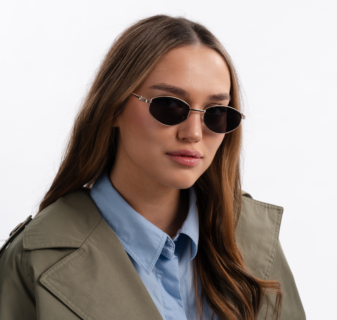 Очки солнцезащитные черные-золотые Мармалато, цвет Черный-золото #2