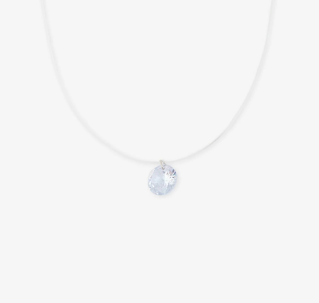 Колье, цвет -  Прозрачный-серебро Мармалато, цвет прозрачный-белое серебро #1