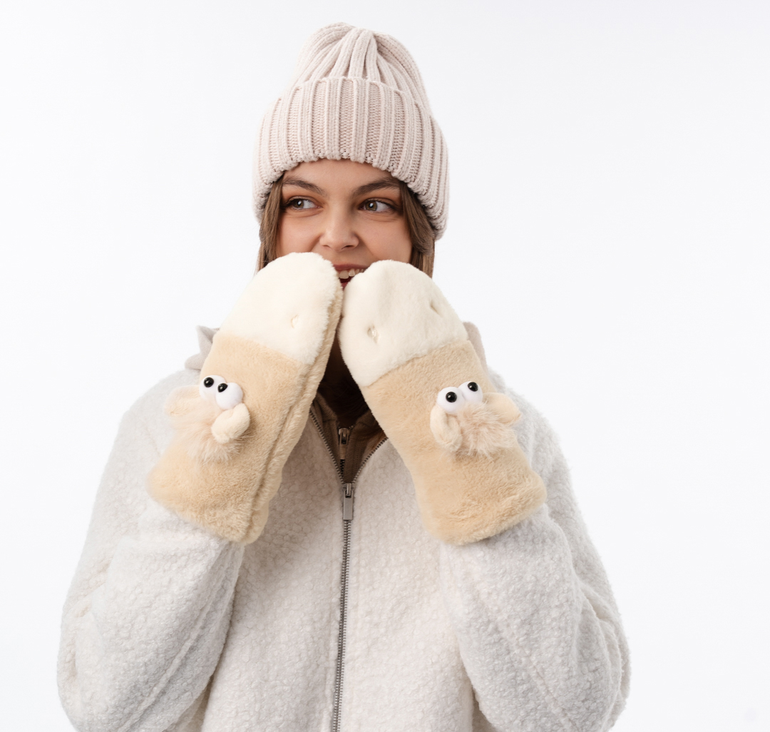 Рукавицы Мармалато, цвет Молочный #5