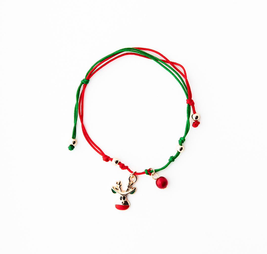 Браслет Мармалато, цвет Зеленый-красный-золото #1