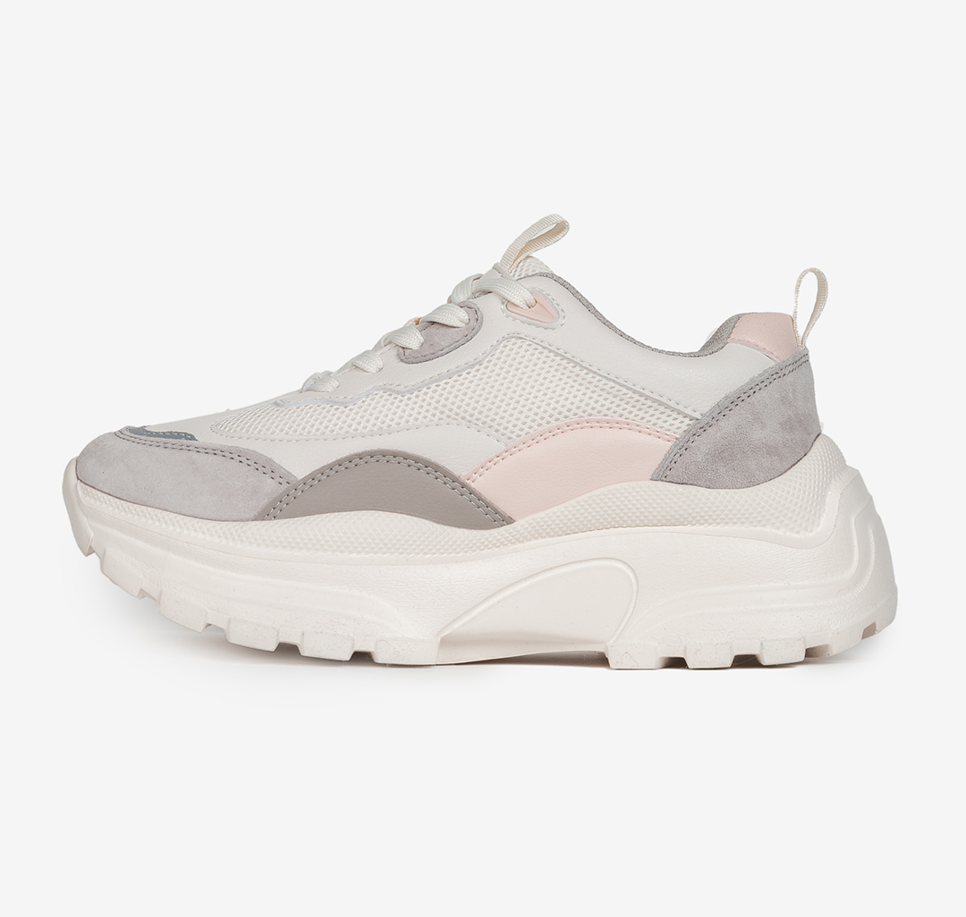 Кроссовки Мармалато, цвет белый-серый-пудровый #1