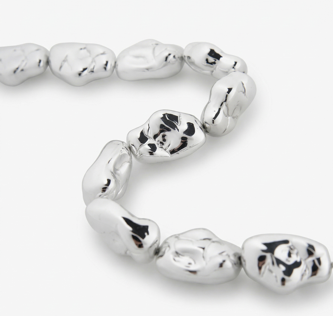 Колье Мармалато, цвет белое серебро #4