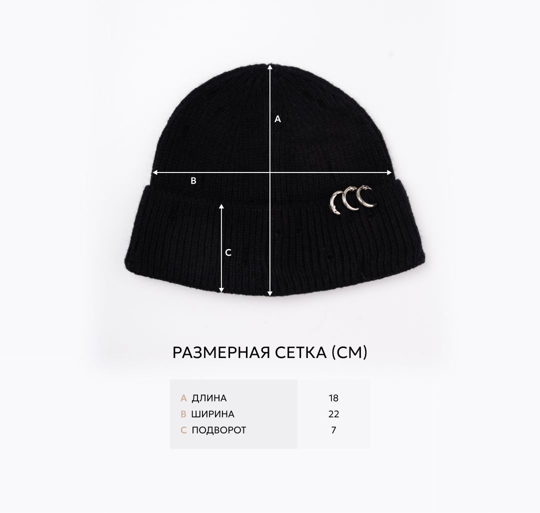 Шапка Мармалато, цвет черный #8