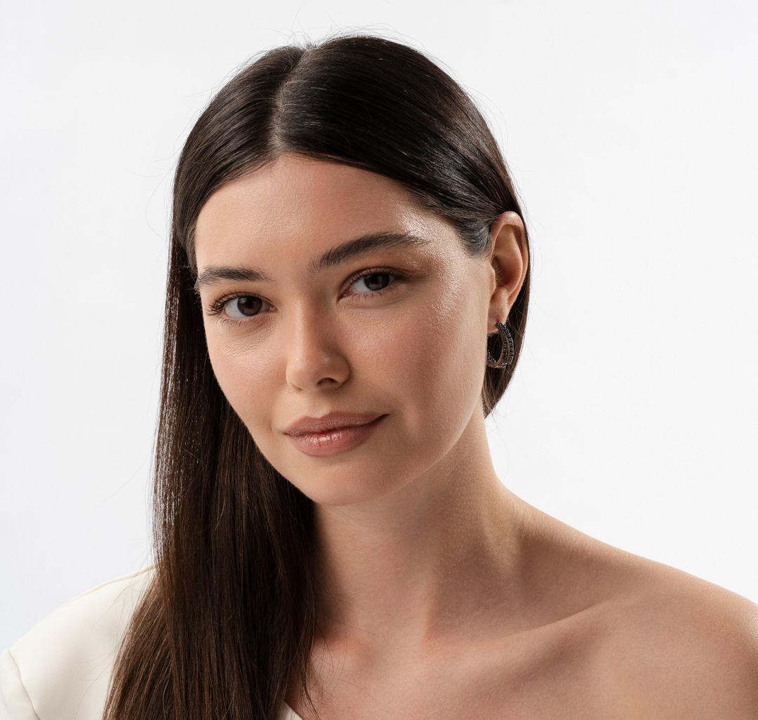 Серьги Мармалато, цвет черный-серый #2