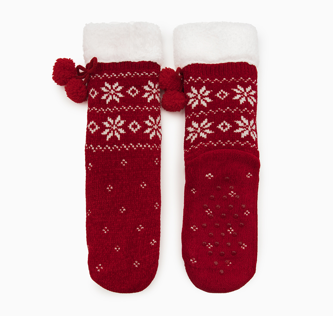 Носки (1 пара) Мармалато, цвет Красный-белый #3