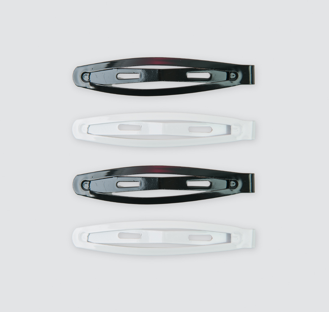 Набор зажимов (4 шт) Мармалато, цвет белый-черный #1