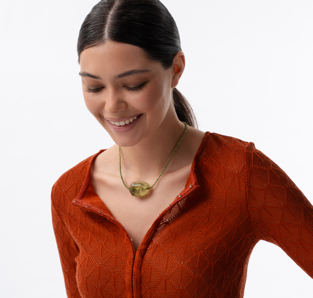 Колье Мармалато, цвет зеленый #3