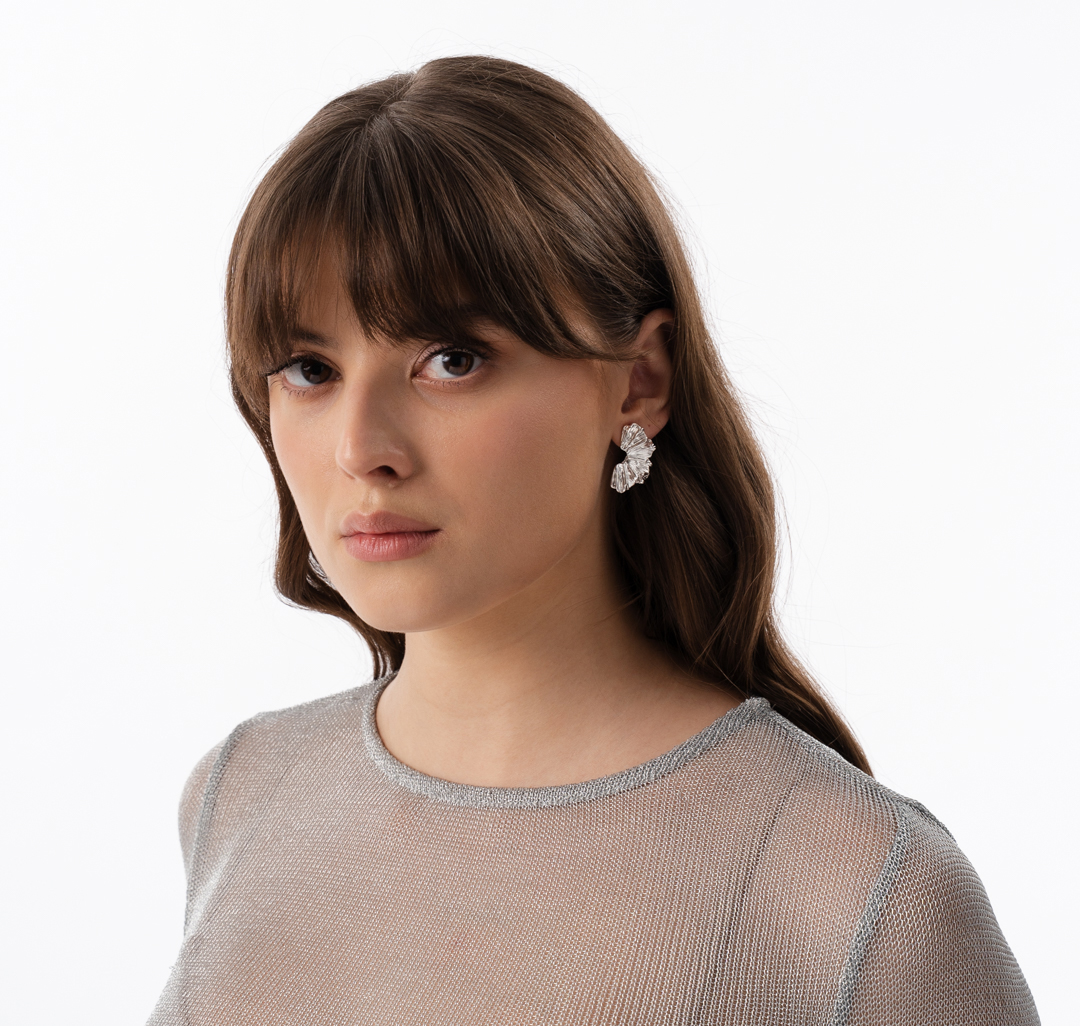 Серьги Мармалато, цвет Белое серебро #3