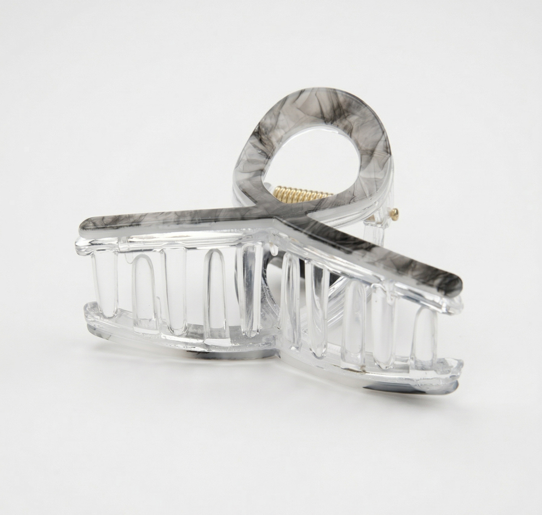 Заколка-краб Мармалато, цвет светло серый-серый #4