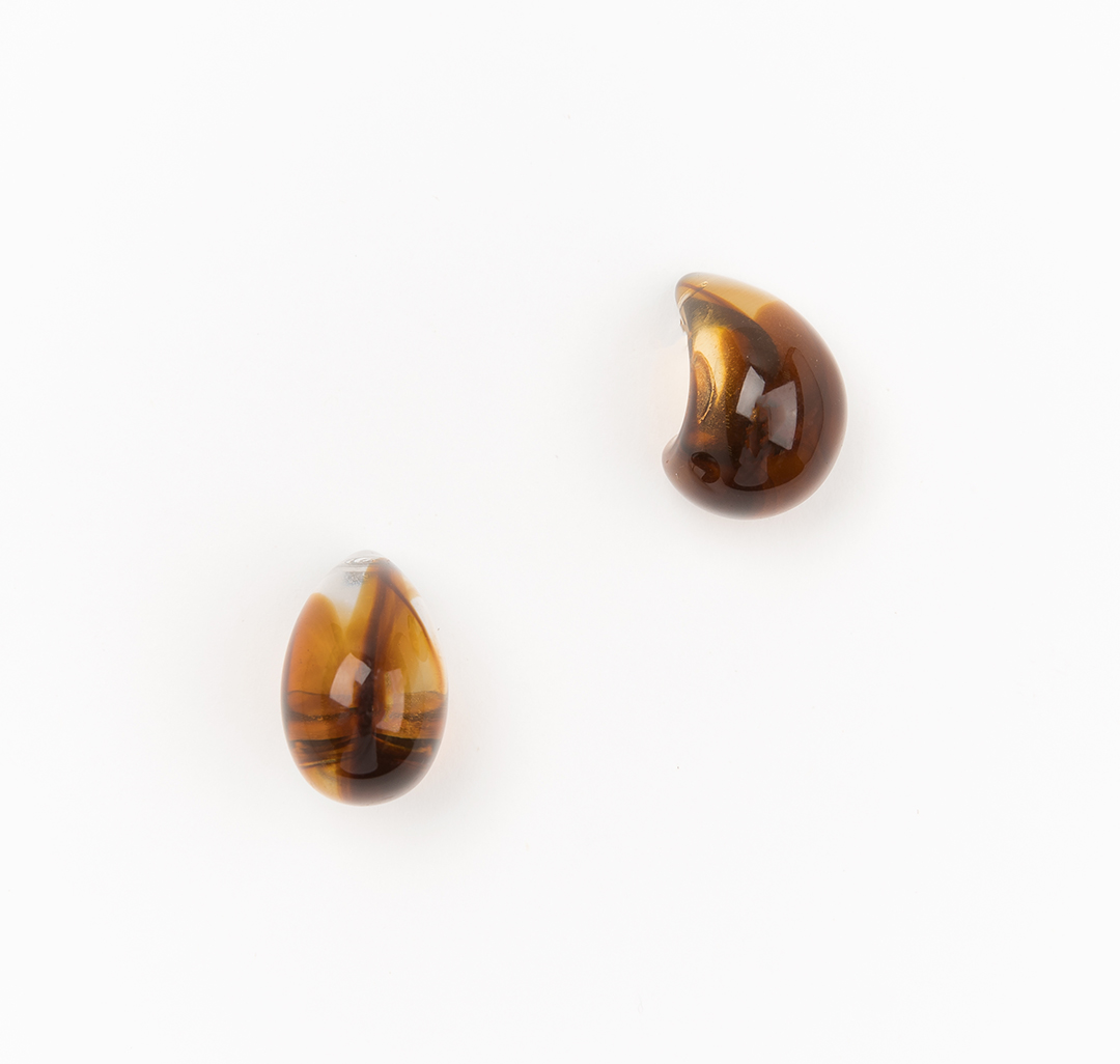 Серьги Мармалато, цвет коричневый-бежевый #1