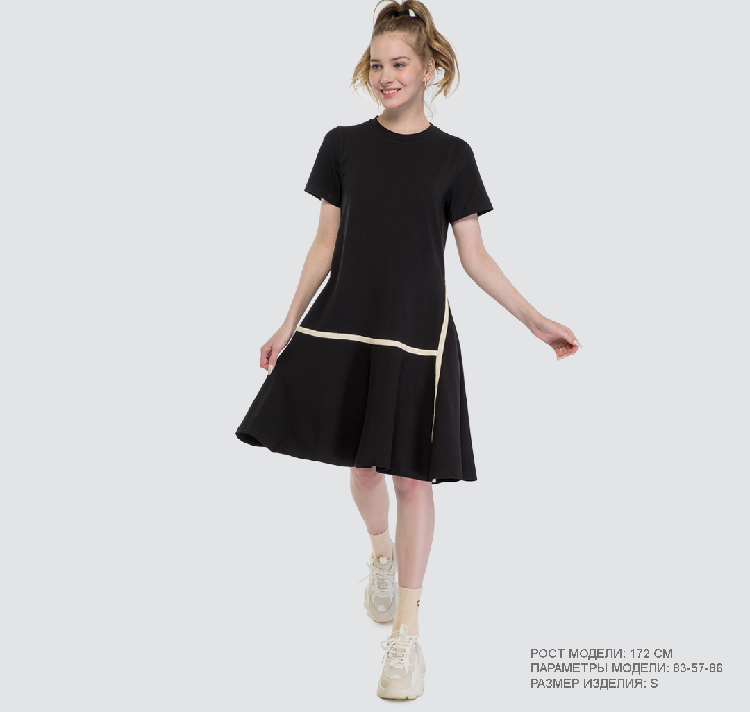 Платье Мармалато, цвет Черный-бежевый #4
