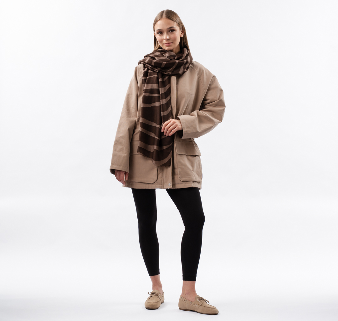 Палантин Мармалато, цвет шоколадный-бежевый #2