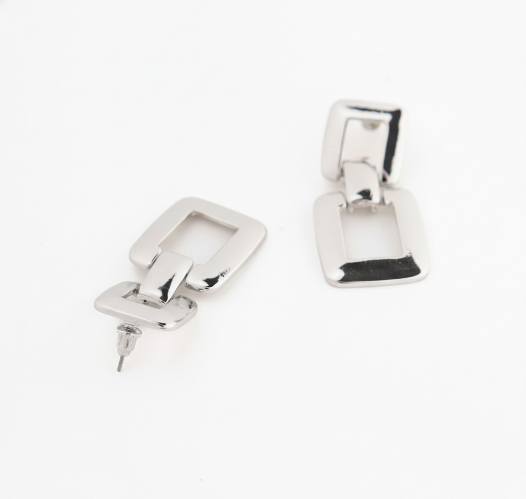 Серьги Мармалато, цвет белое серебро #5