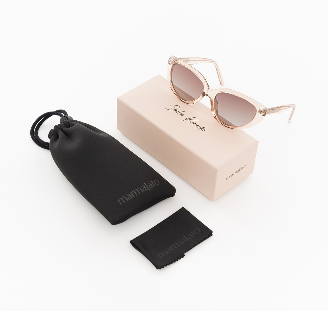 Очки с чехлом Мармалато, цвет бежевый-розовый #6