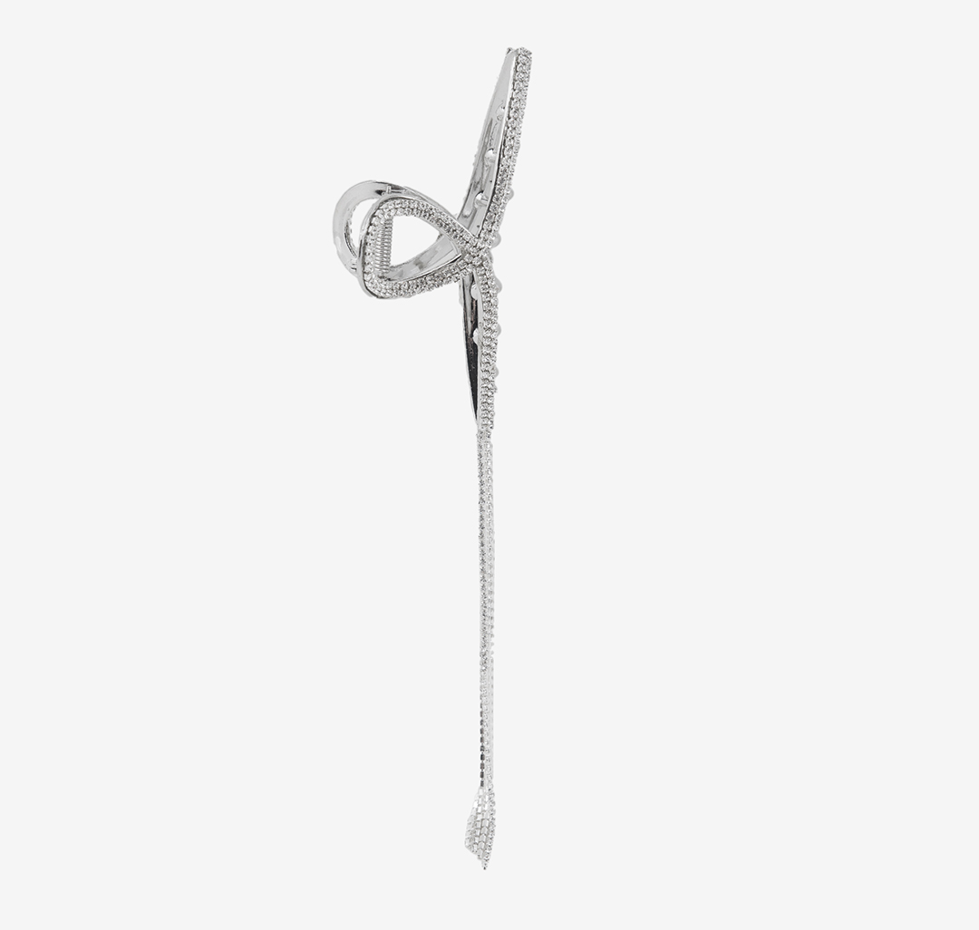 Заколка-краб Мармалато, цвет Серебро-прозрачный #1