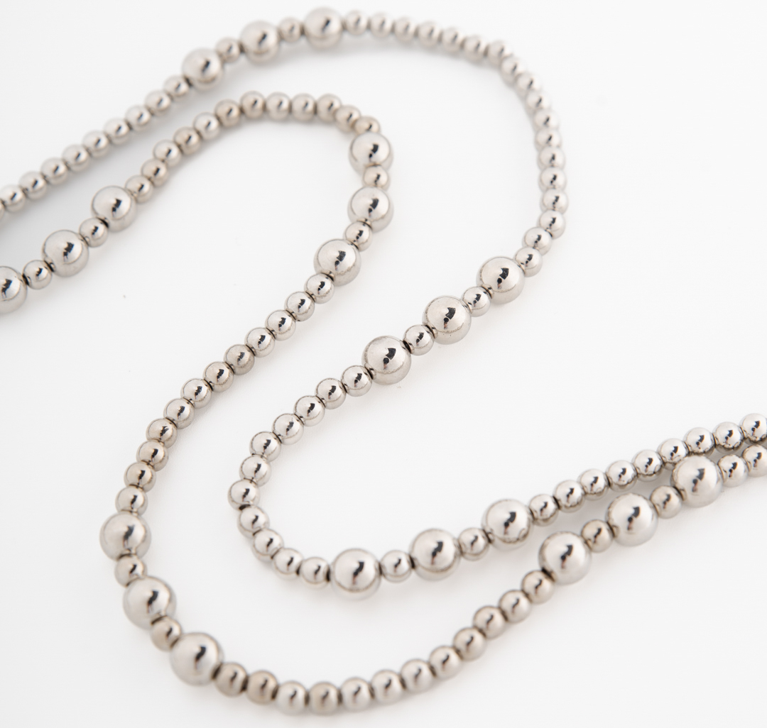 Набор колье (2 шт) Мармалато, цвет серебро #4