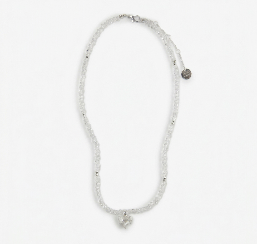 Колье Мармалато, цвет прозрачный-белое серебро #1