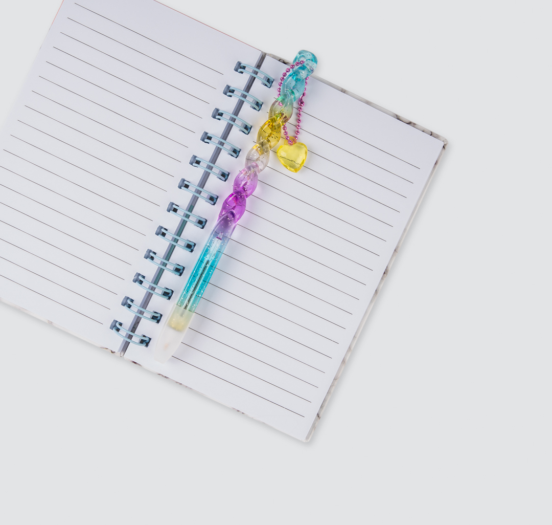 Блокнот и ручка Мармалато, цвет голубой-мультиколор #2