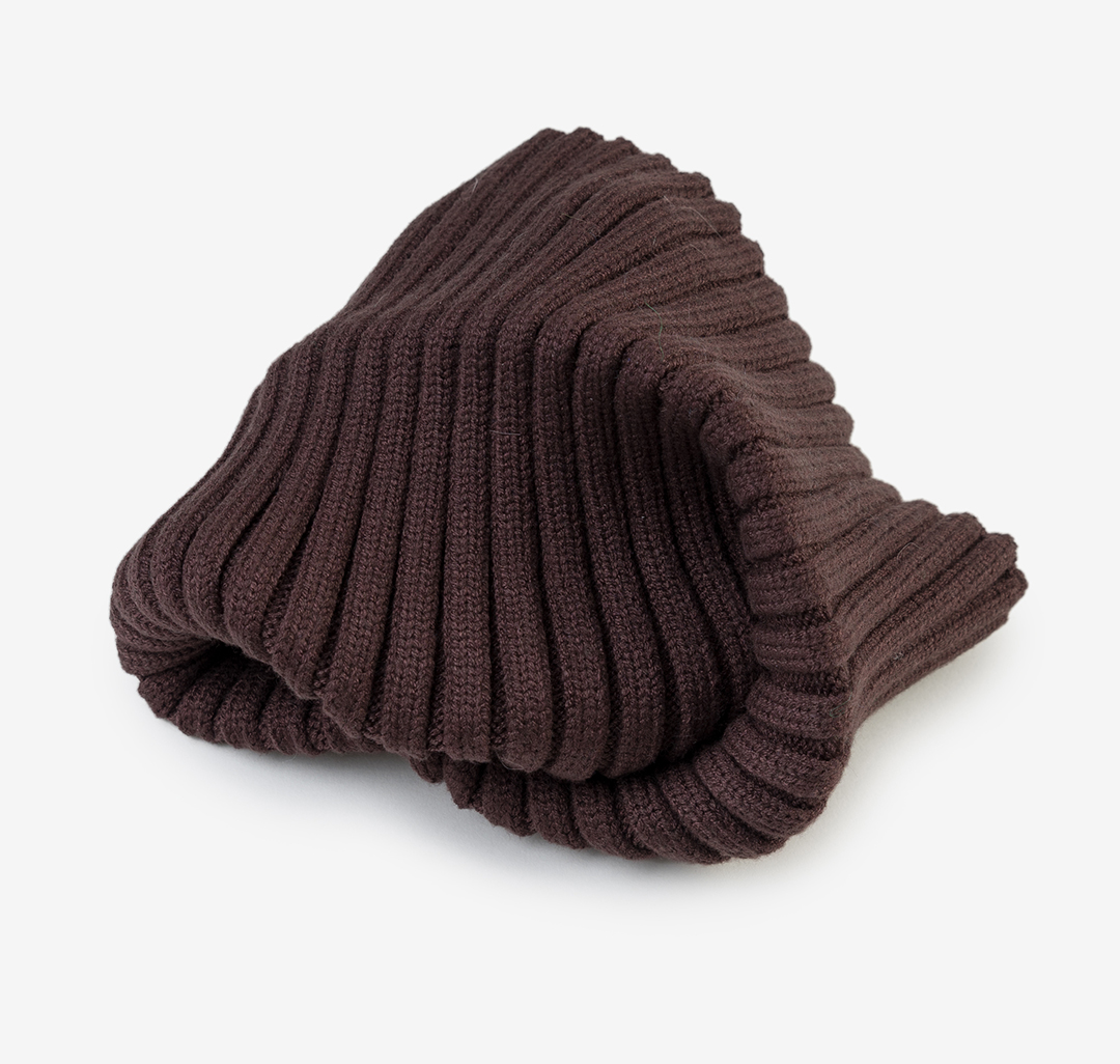 Женская шапка бини без подкладки Мармалато, цвет Шоколадный #3