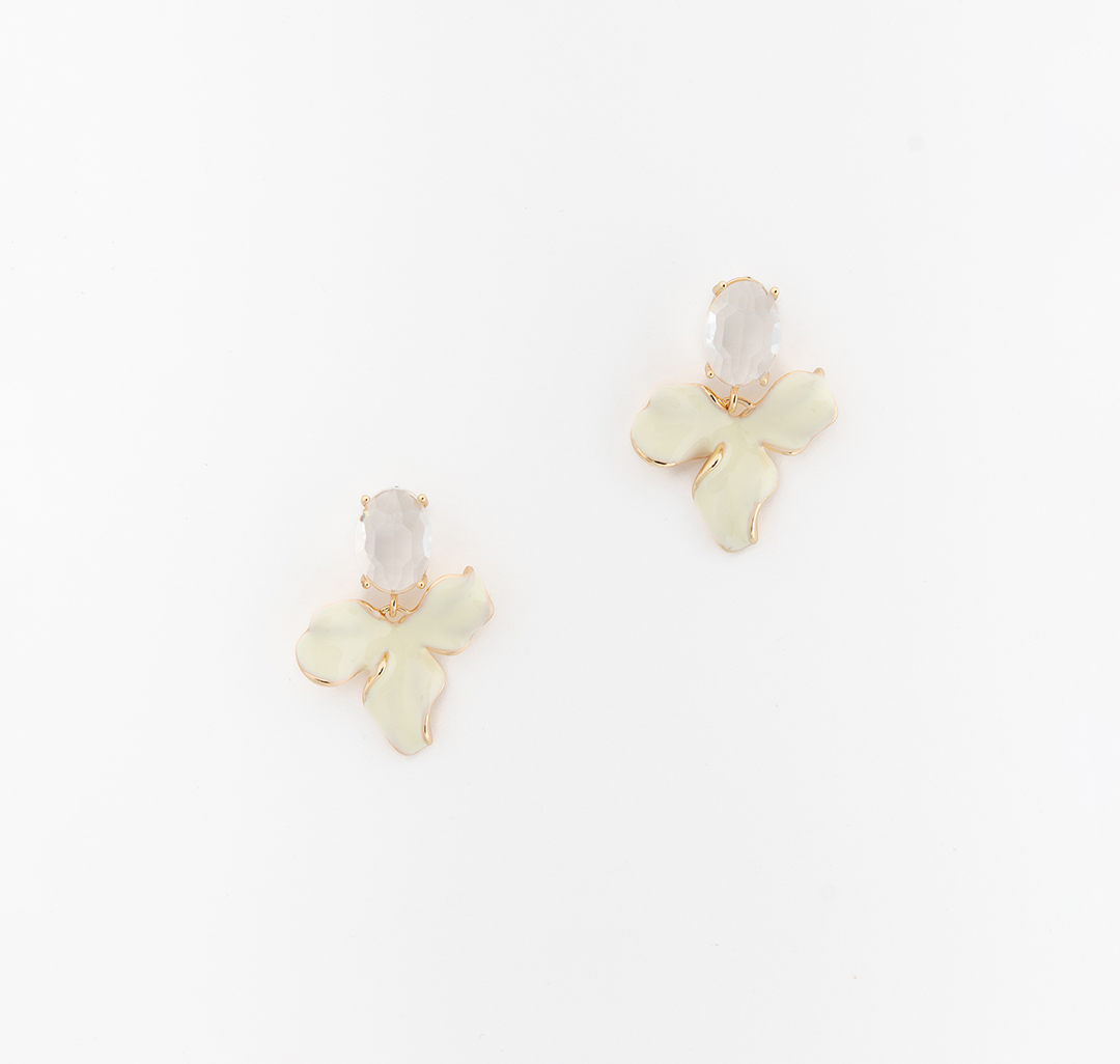 Серьги Мармалато, цвет молочный-золото-прозрачный #3