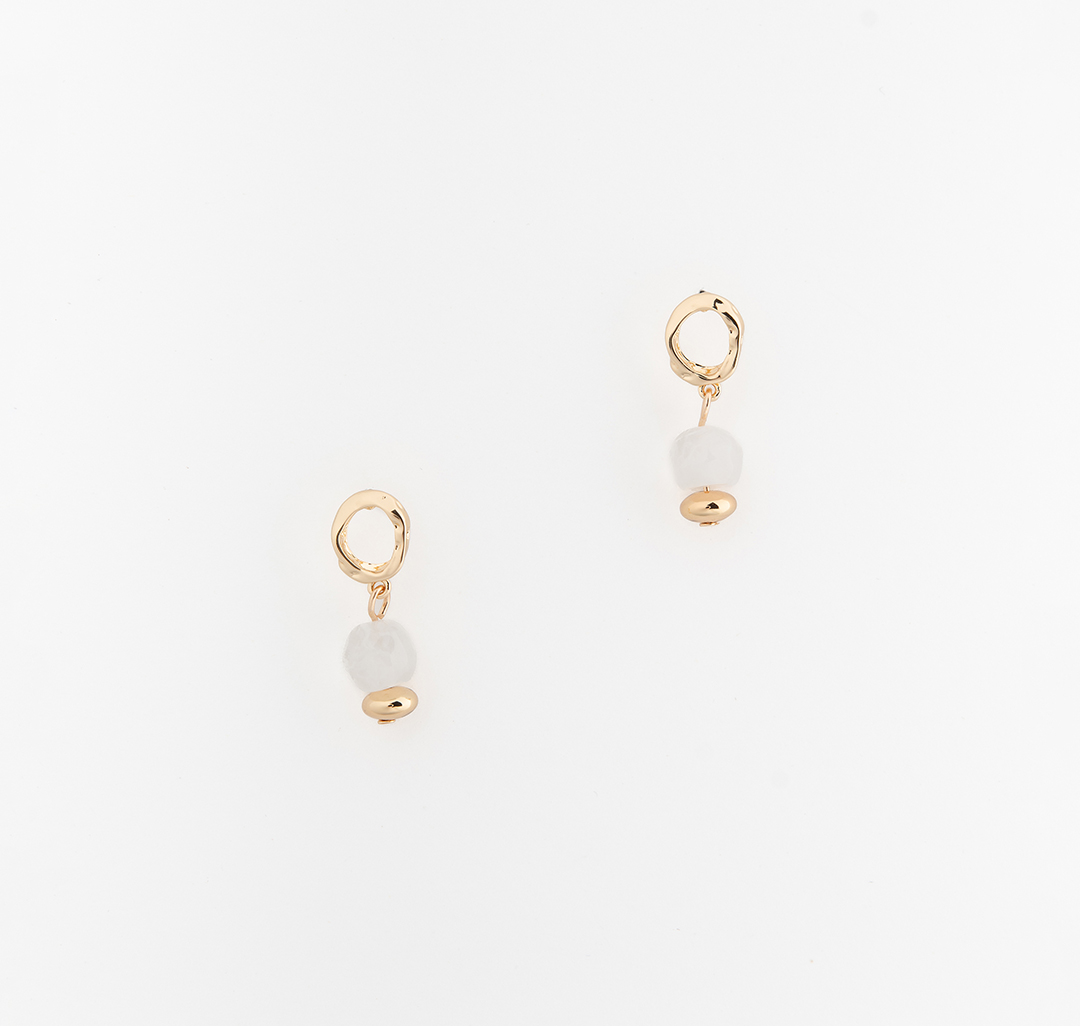 Серьги Мармалато, цвет молочный-золото #3