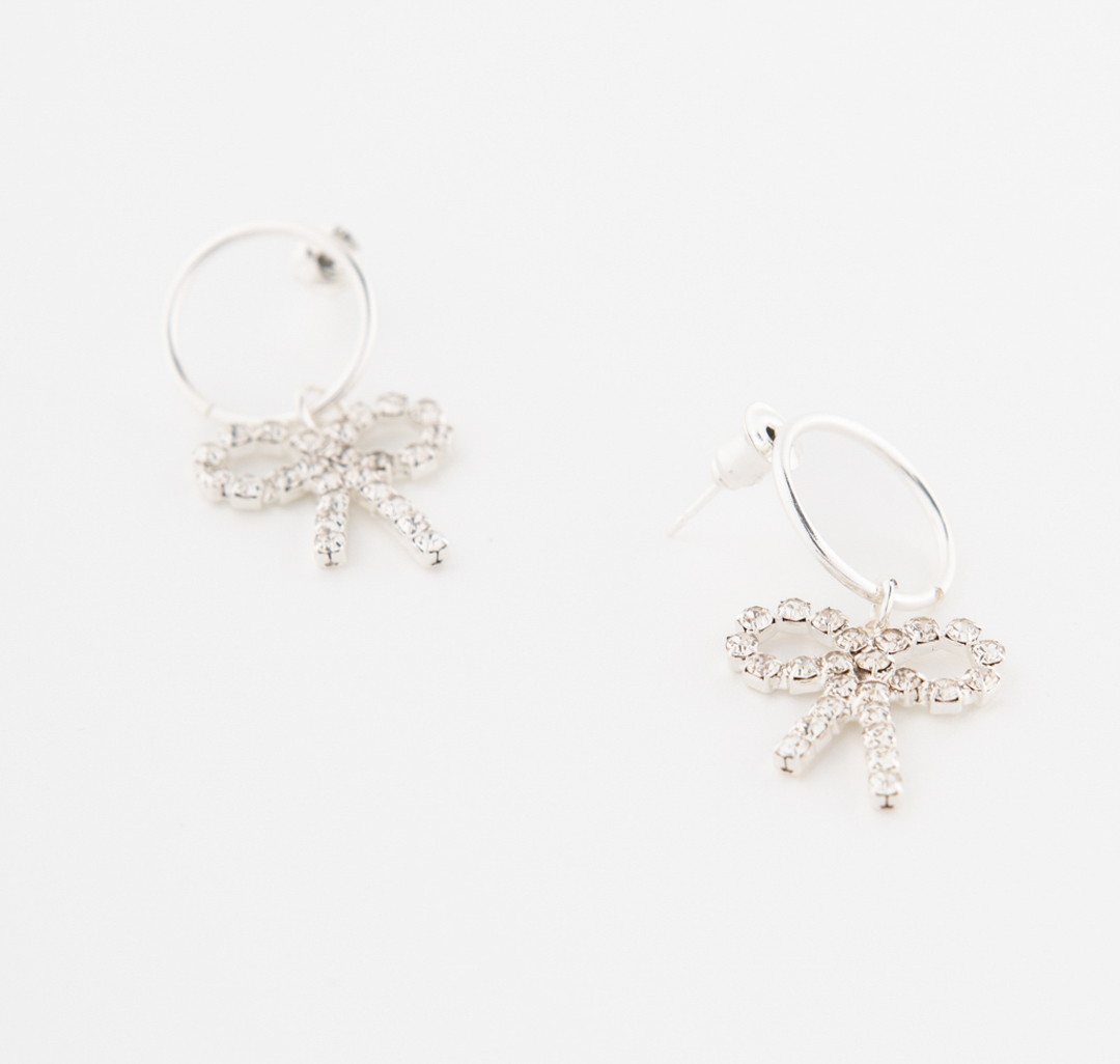 Серьги Мармалато, цвет Белое серебро-прозрачный #2