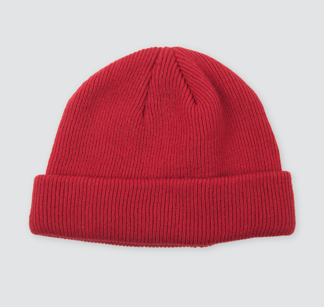 Женская укороченная шапка с отворотом Мармалато, цвет Красный #2