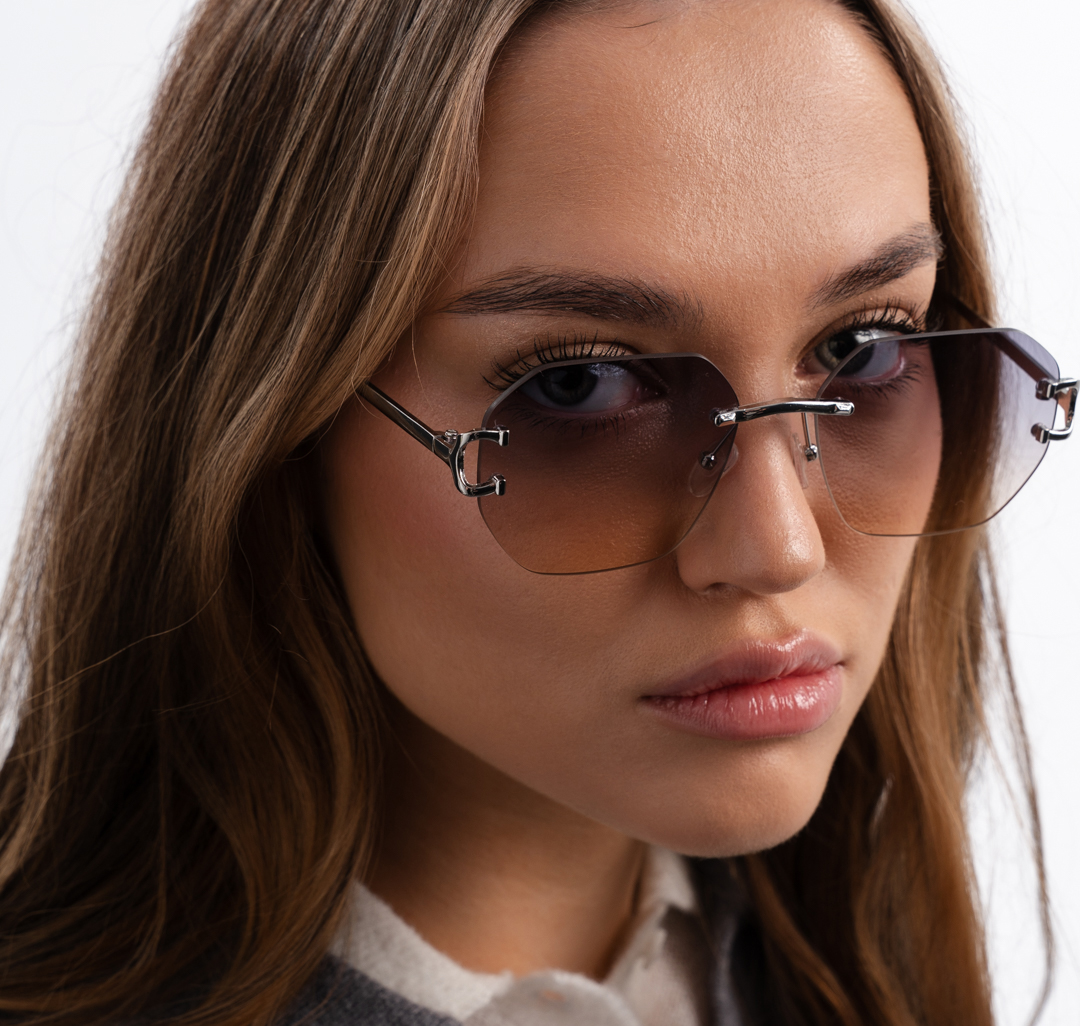 Очки солнцезащитные черные Мармалато, цвет Черный-бежевый-серебро #1