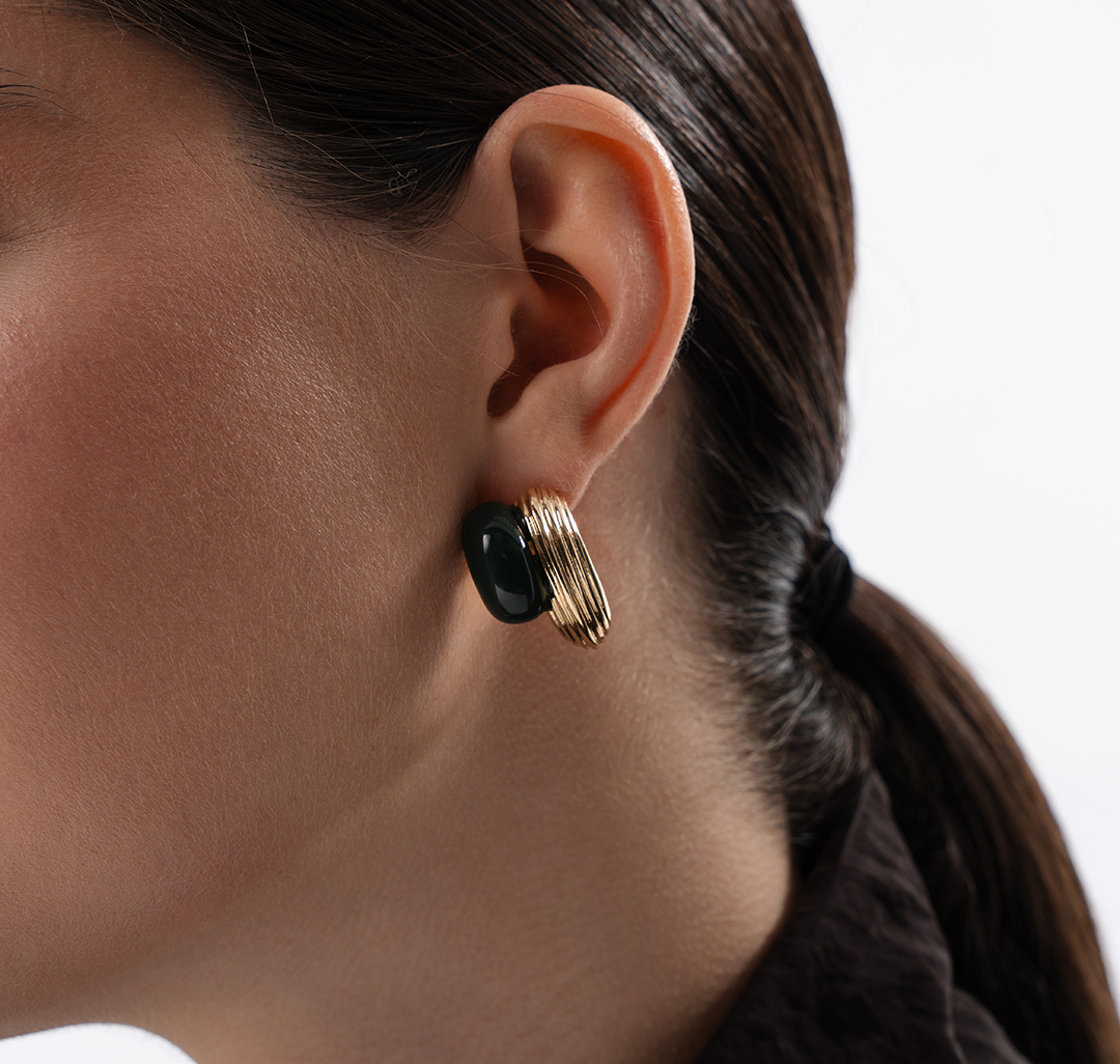 Серьги Мармалато, цвет Золото-зеленый #5