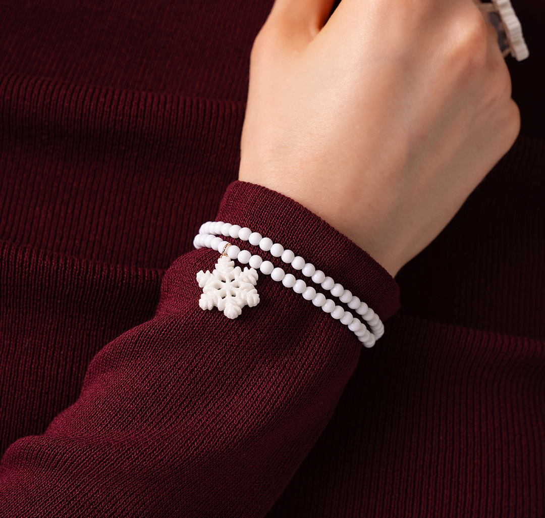 Набор браслетов (2 шт) Мармалато, цвет Белый-золото #3