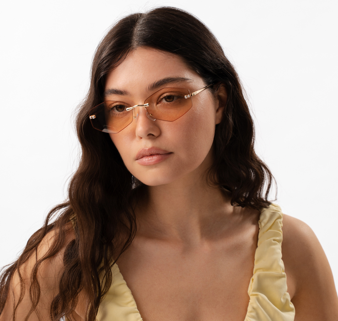 Очки с чехлом Мармалато, цвет бежевый-золото #2