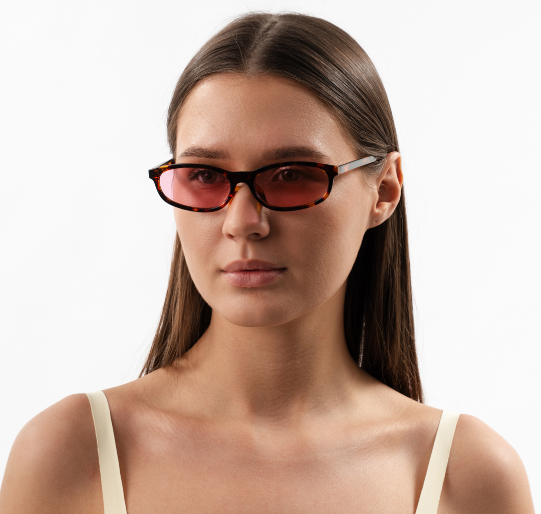 Очки с чехлом Мармалато, цвет коричневый-розовый #2